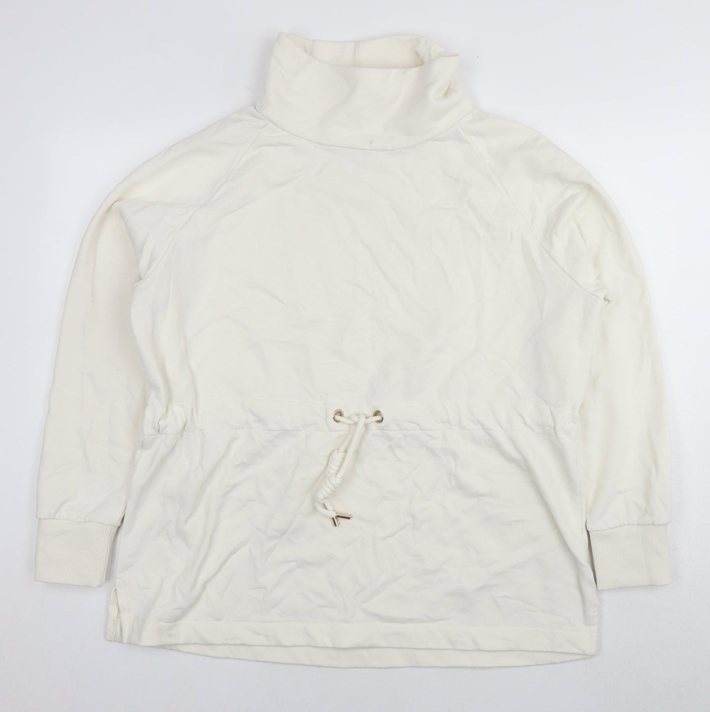 NEXT Womens White Cotton Pullover Sweatshirt Size L Pullover - Tunic