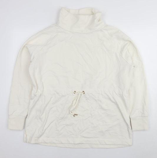 NEXT Womens White Cotton Pullover Sweatshirt Size L Pullover - Tunic