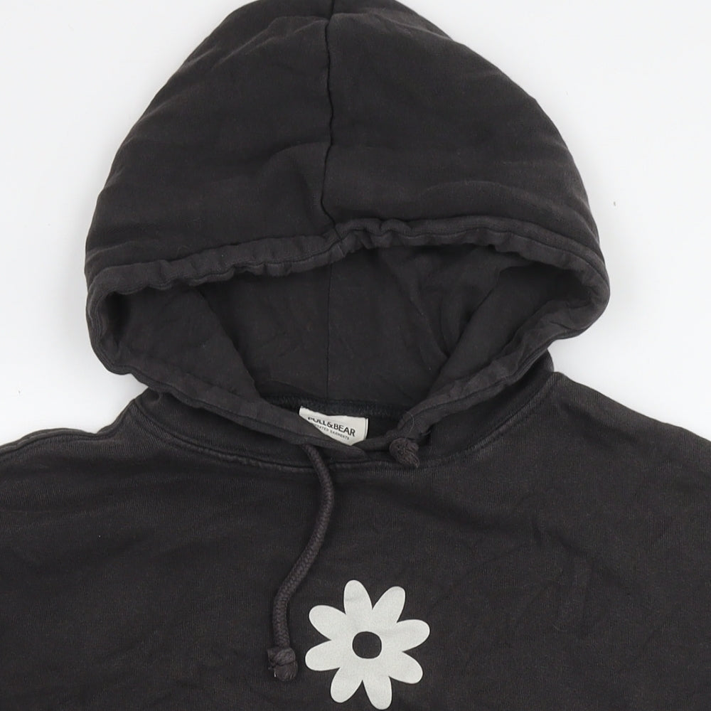 Pull&Bear Womens Brown Cotton Pullover Hoodie Size S Pullover - Kind Mood Flower