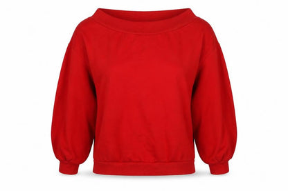 H&M Womens Red Cotton Pullover Sweatshirt Size XL Pullover