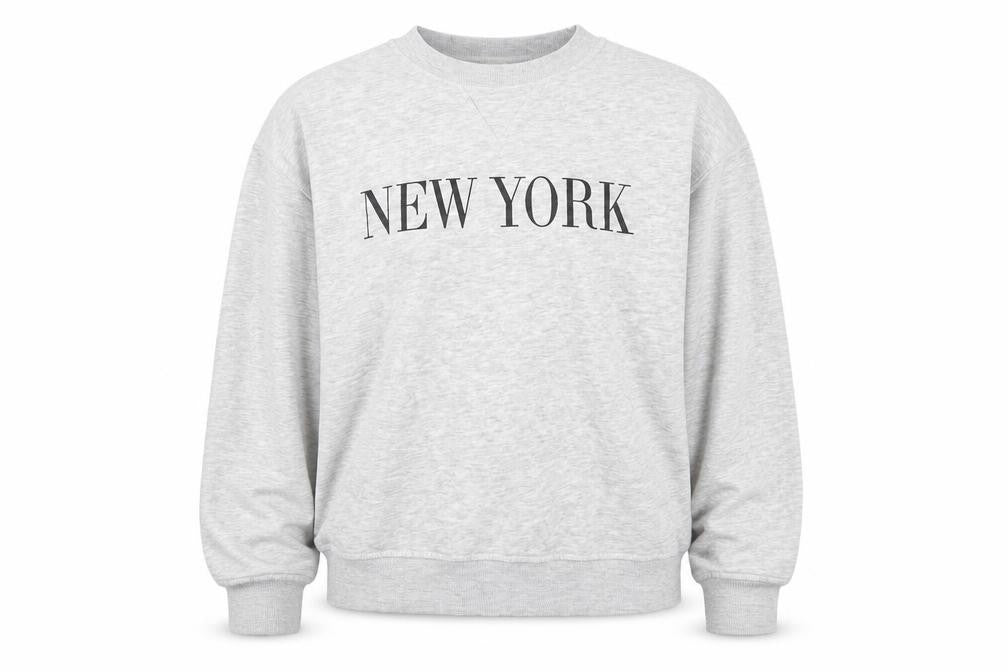 H&M Womens Grey Cotton Pullover Sweatshirt Size XS Pullover - New York
