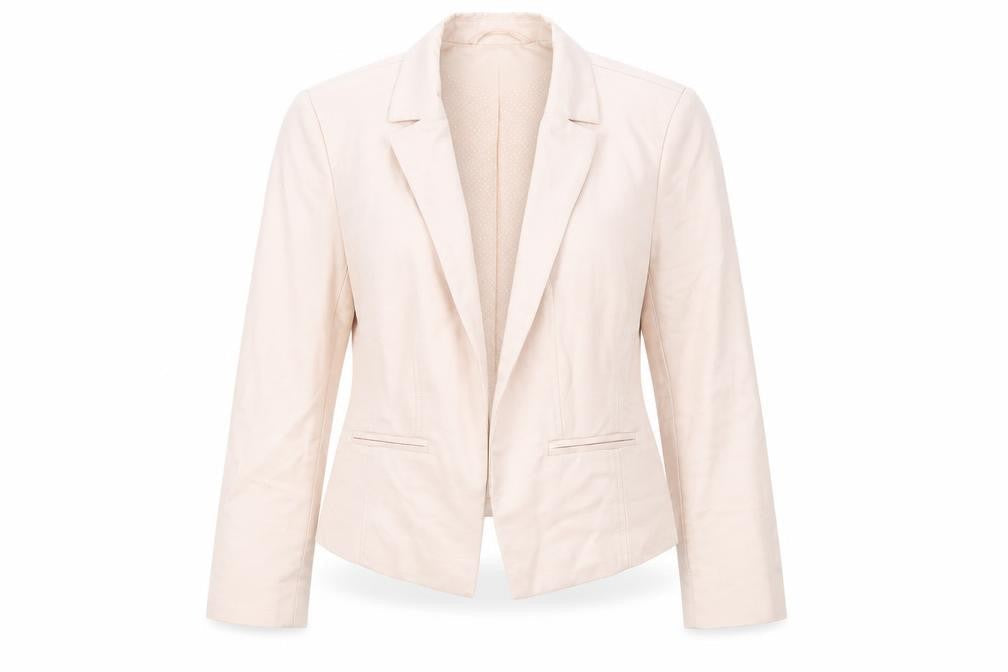 Fenn Wright Manson Womens Pink Herringbone Jacket Blazer Size 8
