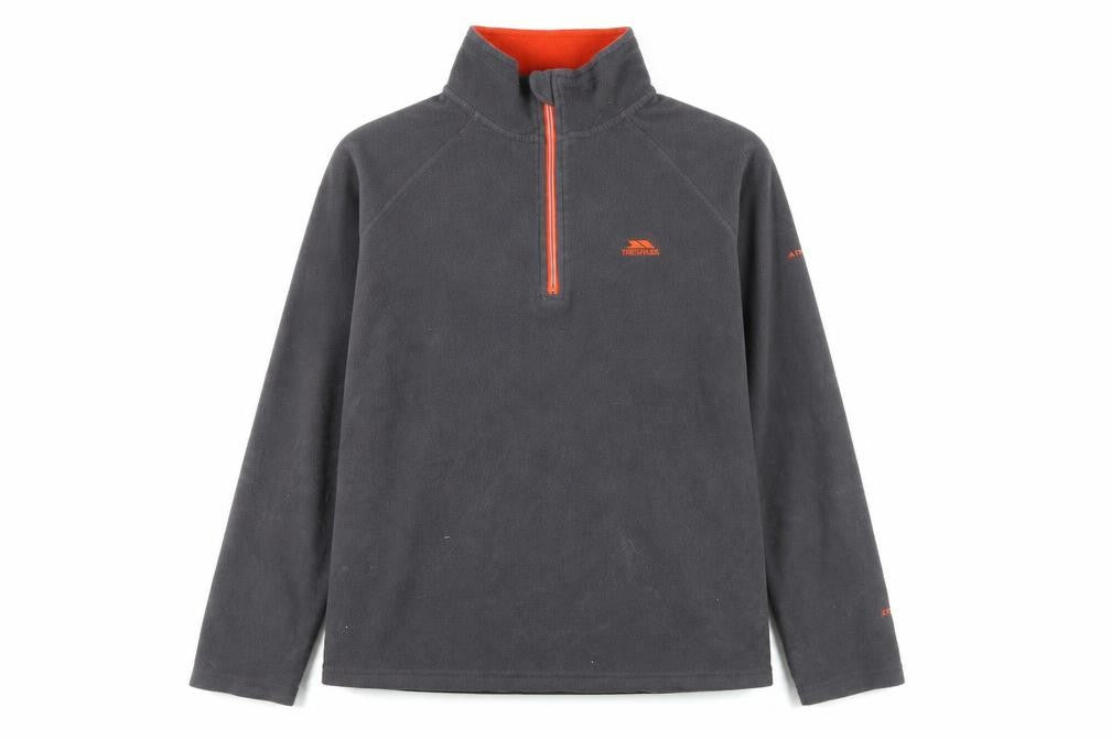 Tresspass Womens Grey Houndstooth Polyester Pullover Sweatshirt Size L Zip