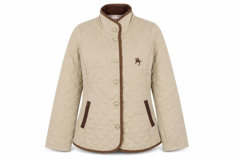Sandwich Womens Beige Quilted Coat Size M Button