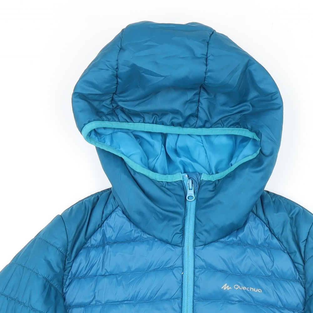 DECATHLON Womens Blue Jacket Coat Size XS Zip