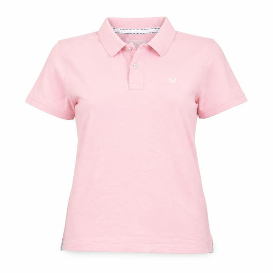 Front view of Crew Clothing Orange 100% Cotton Basic Polo, size L, Collared