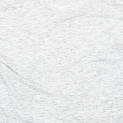 Brand and care label for Savannah Miller women’s grey polyester basic t-shirt, size UK 8, boat neck