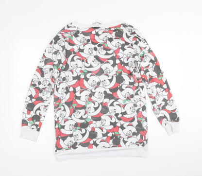 Preloved Disney Womens Multicoloured Geometric Polyester Pullover Sweatshirt Size 12 - Back