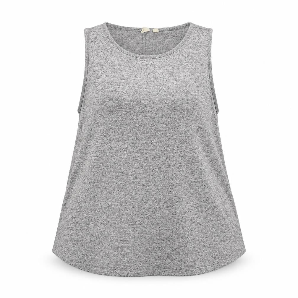 Gap Womens Grey Polyester Basic Tank Size XL Round Neck