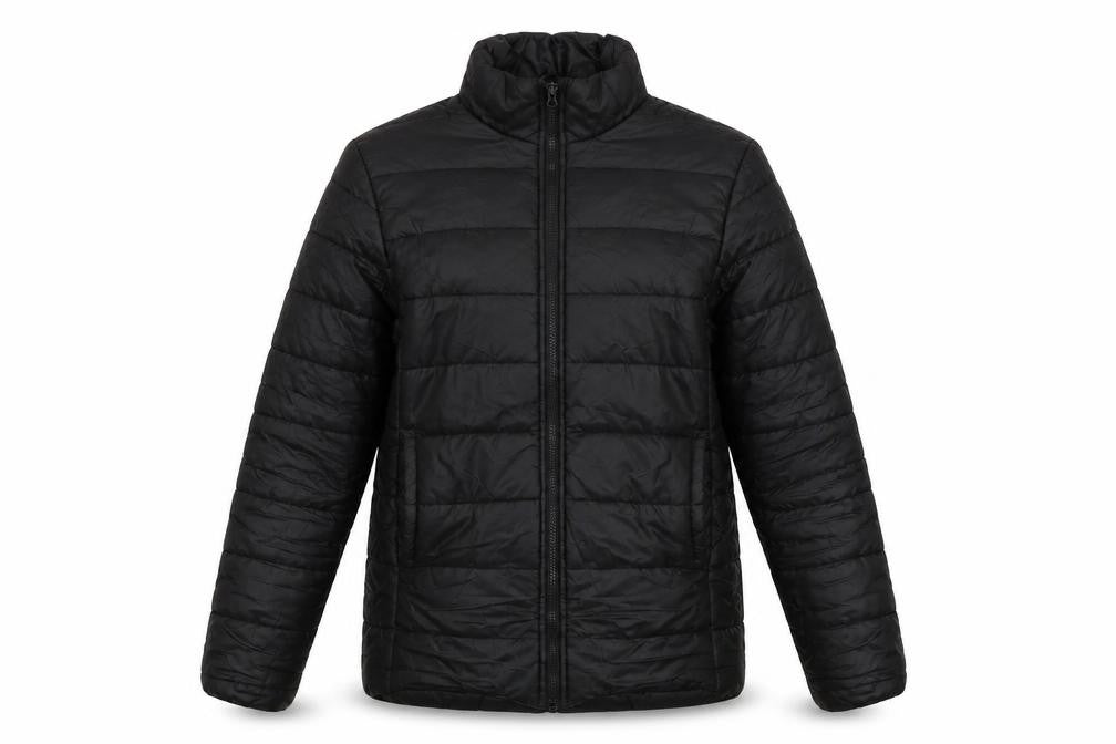 BKFF Womens Black Puffer Jacket Jacket Size 12 Zip