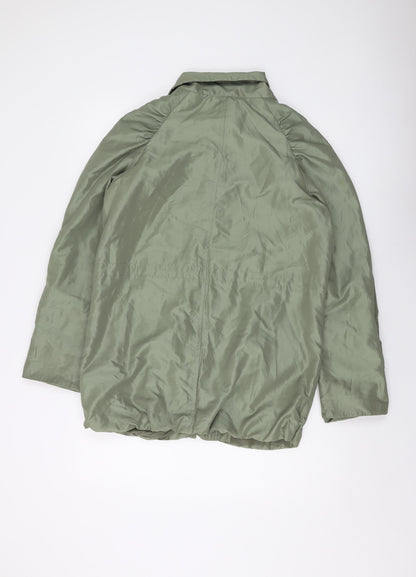 Back view of Red Herring women’s green jacket, size UK 10, zip