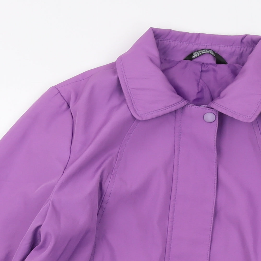 Bonmarché Womens Purple Jacket Size S Zip