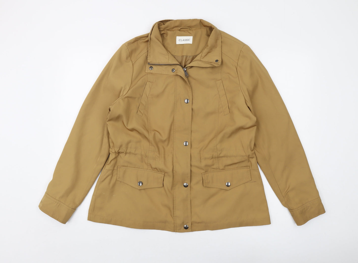 Marks and Spencer Womens Beige Jacket Size 14 Zip