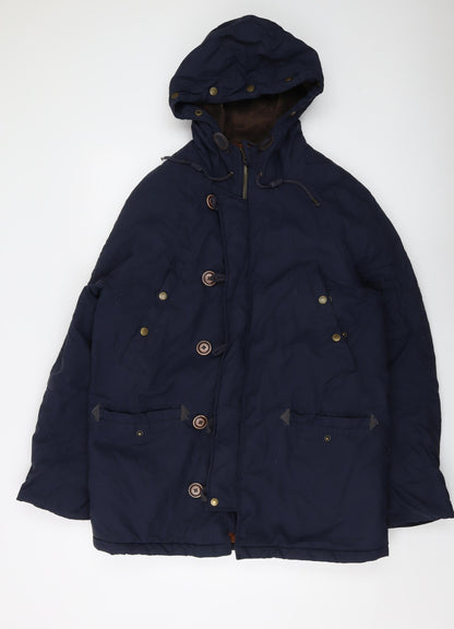 Additional front view of Red Herring Red Herr men’s blue jacket, size L, zip
