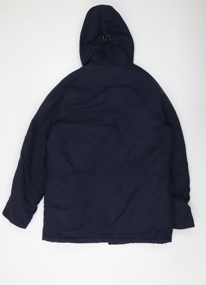 Back view of Red Herring Red Herr men’s blue jacket, size L, zip