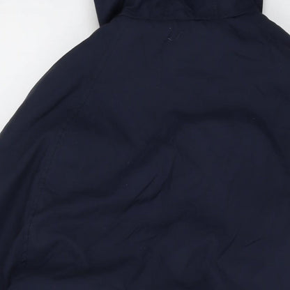 Brand and care label for Red Herring Red Herr men’s blue jacket, size L, zip