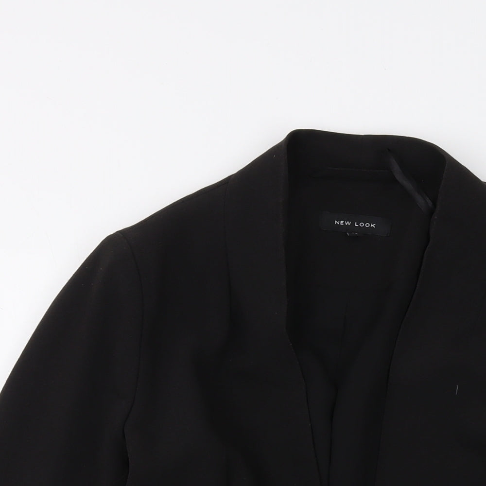 New Look Womens Black Jacket Size 10 Button