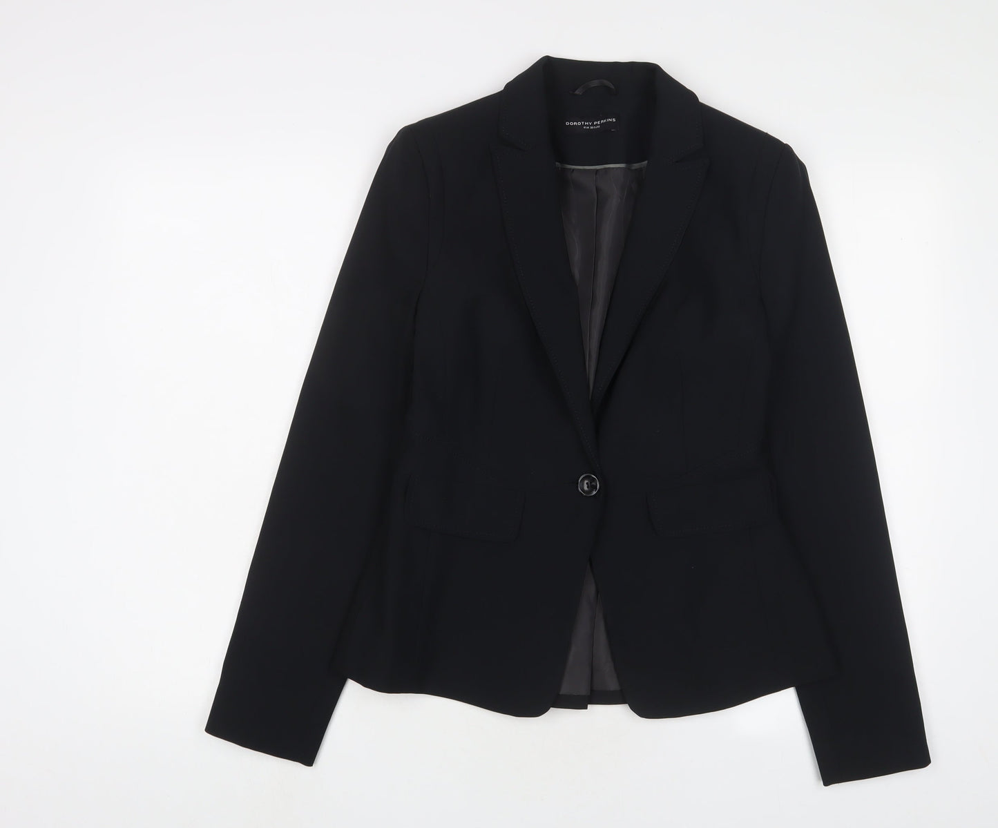 Dorothy Perkins Womens Black Jacket Blazer Size 10 Button
