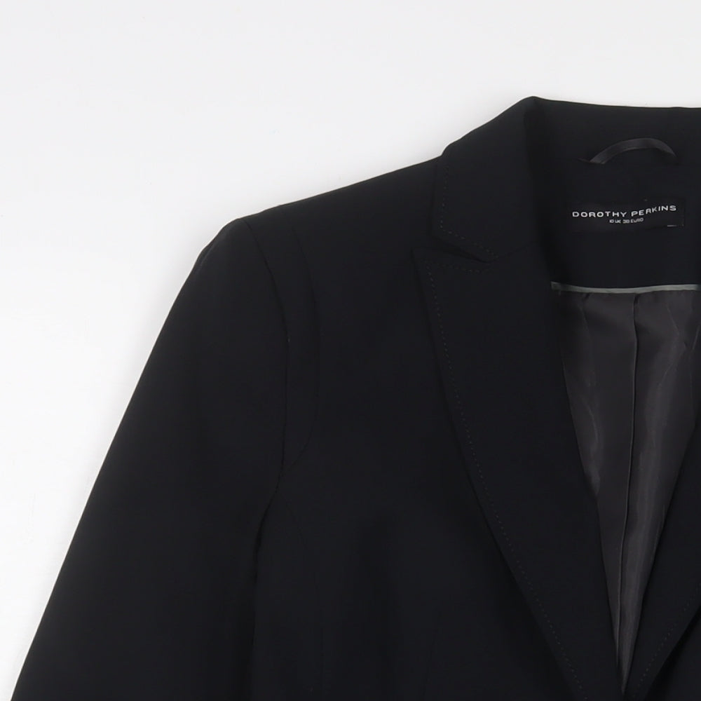 Dorothy Perkins Womens Black Jacket Blazer Size 10 Button