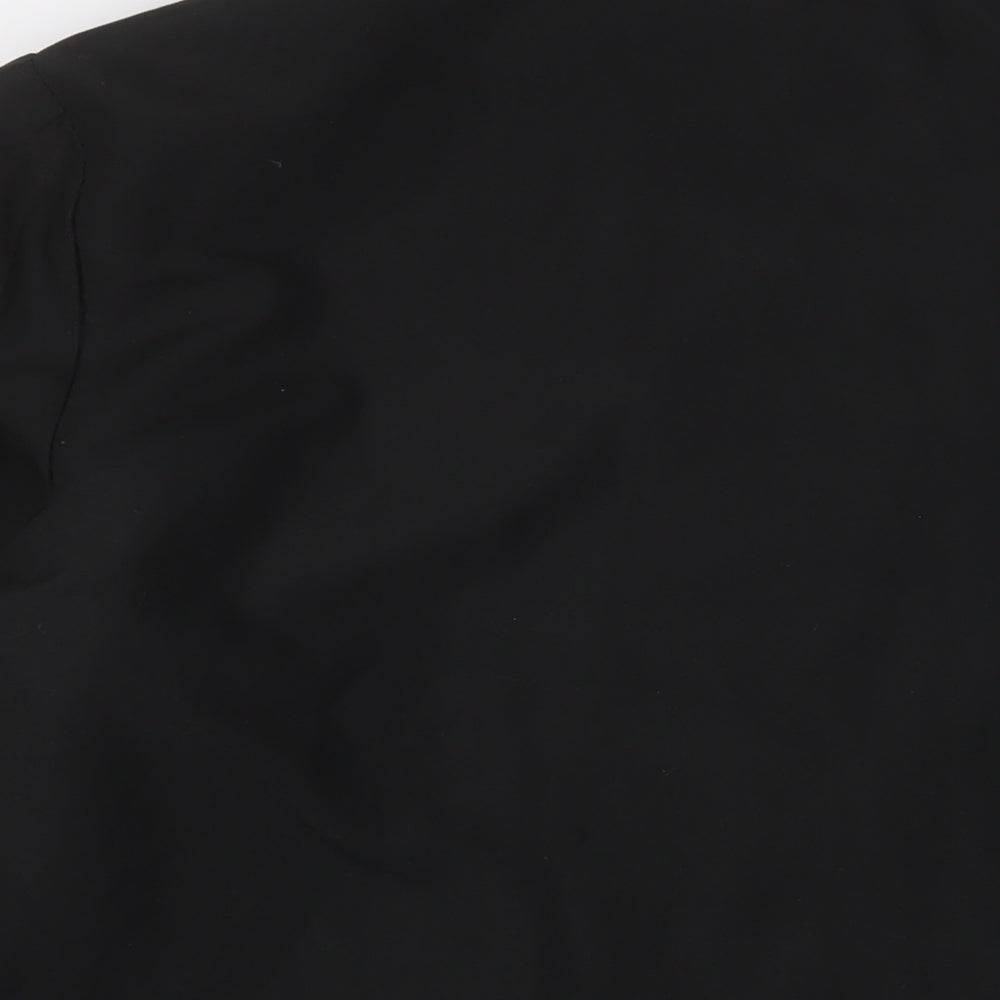 Atlas Mens Black Jacket Size M Zip - Logo, Embroidered