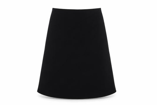 Marks & Spencer Womens Black Polyester A-Line Skirt Size 10 - Embroidered