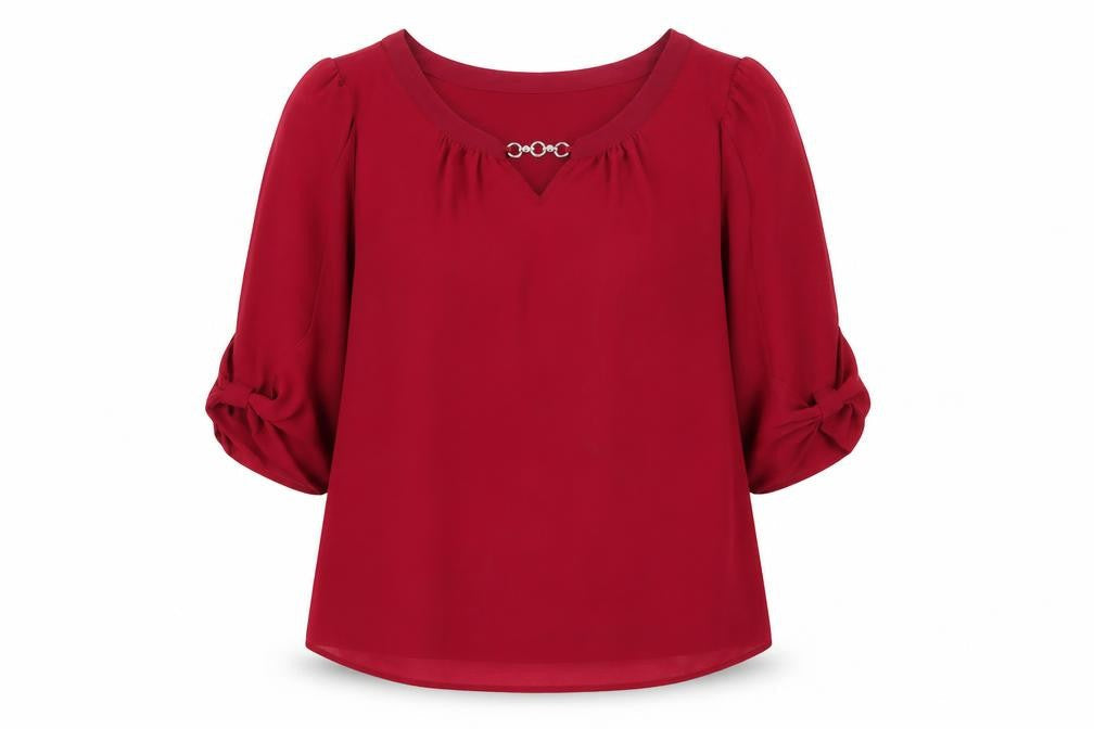 Dorothy Perkins Womens Pink Polyester Basic Blouse Size 14 Boat Neck - Keyhole neck