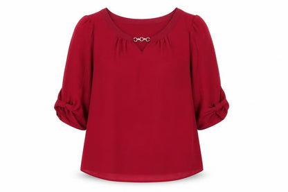 Dorothy Perkins Womens Pink Polyester Basic Blouse Size 14 Boat Neck - Keyhole neck