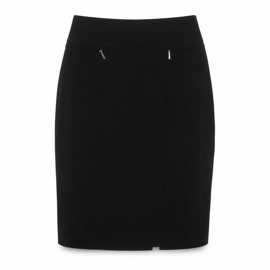Marks & Spencer Womens Black Polyester A-Line Skirt Size 10 Zip