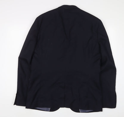 Next Mens Blue Wool Jacket Suit Jacket Size 44 Regular