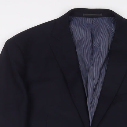 Next Mens Blue Wool Jacket Suit Jacket Size 44 Regular