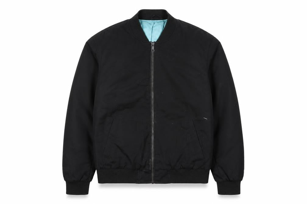 River Island Mens Black Bomber Jacket Jacket Size S Zip