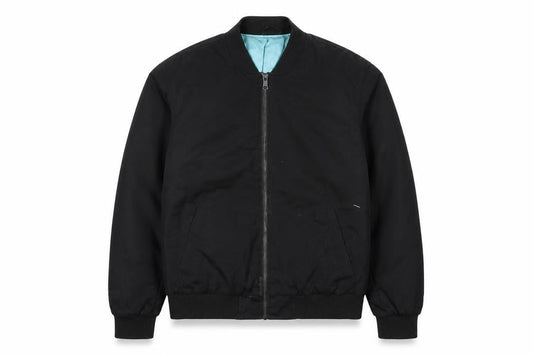 River Island Mens Black Bomber Jacket Jacket Size S Zip