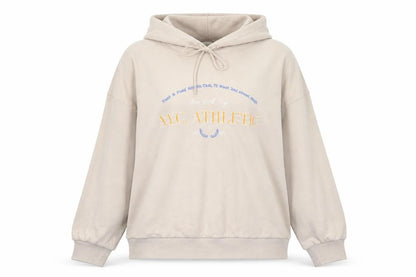 H&M Womens Beige Cotton Pullover Hoodie Size XL Pullover - N.Y.C. Ahletic