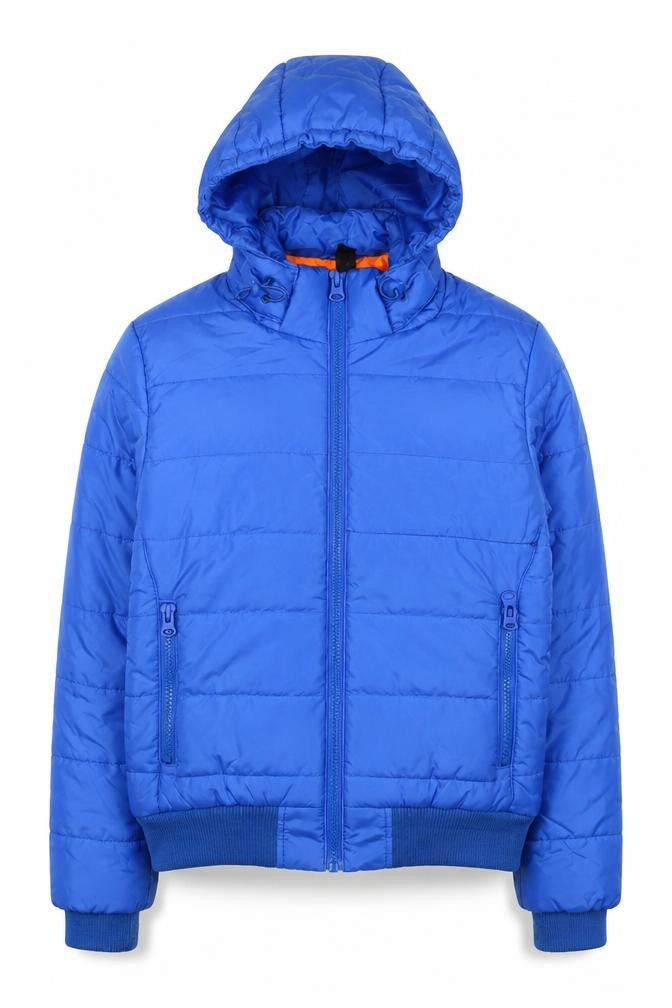 BC Collection Mens Blue Puffer Jacket Coat Size M Zip
