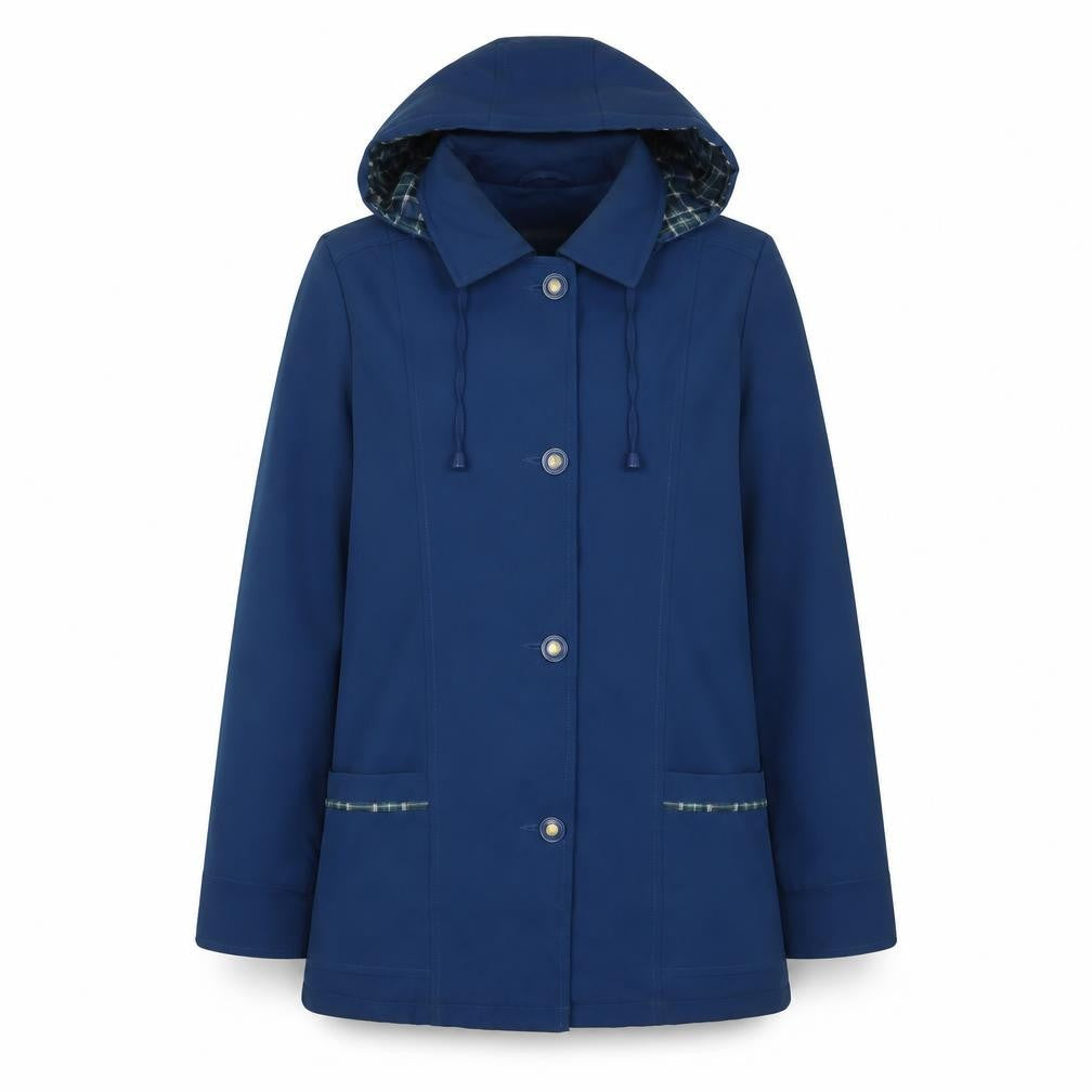 Damart Womens Blue Jacket Coat Size 12 Zip