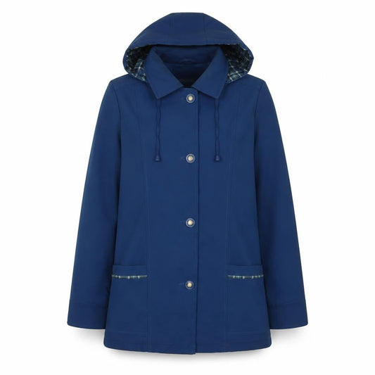 Damart Womens Blue Jacket Coat Size 12 Zip