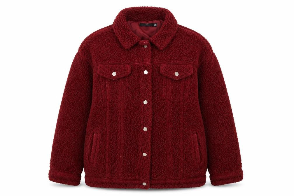 Missguided Womens Red Jacket Size 14 Button