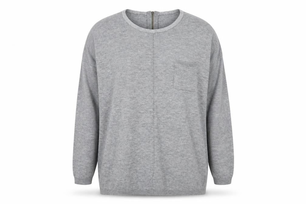 NEXT Womens Grey Crew Neck Wool Pullover Jumper Size 16