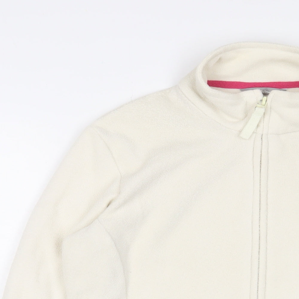 Marks and Spencer Womens White Jacket Size 10 Zip