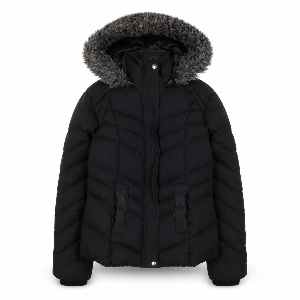Per Una Womens Black Parka Coat Size S Zip
