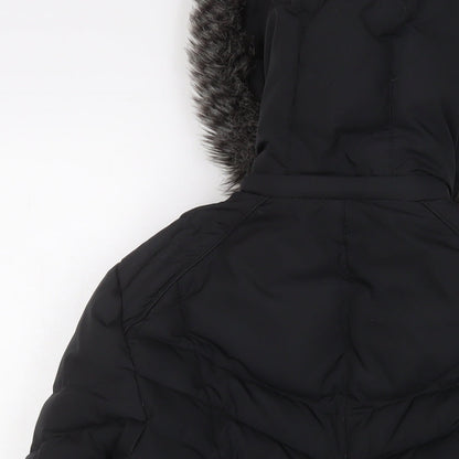 Per Una Womens Black Parka Coat Size S Zip