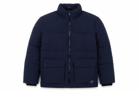 Marks & Spencer Mens Blue Quilted Coat Size M Zip