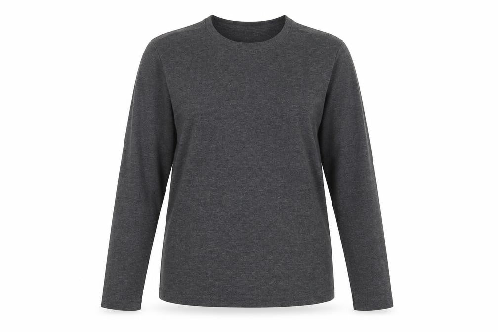 alibi Womens Grey Polyester Basic T-Shirt Size M Crew Neck