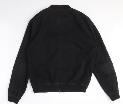Topman Womens Black Bomber Jacket Size S
