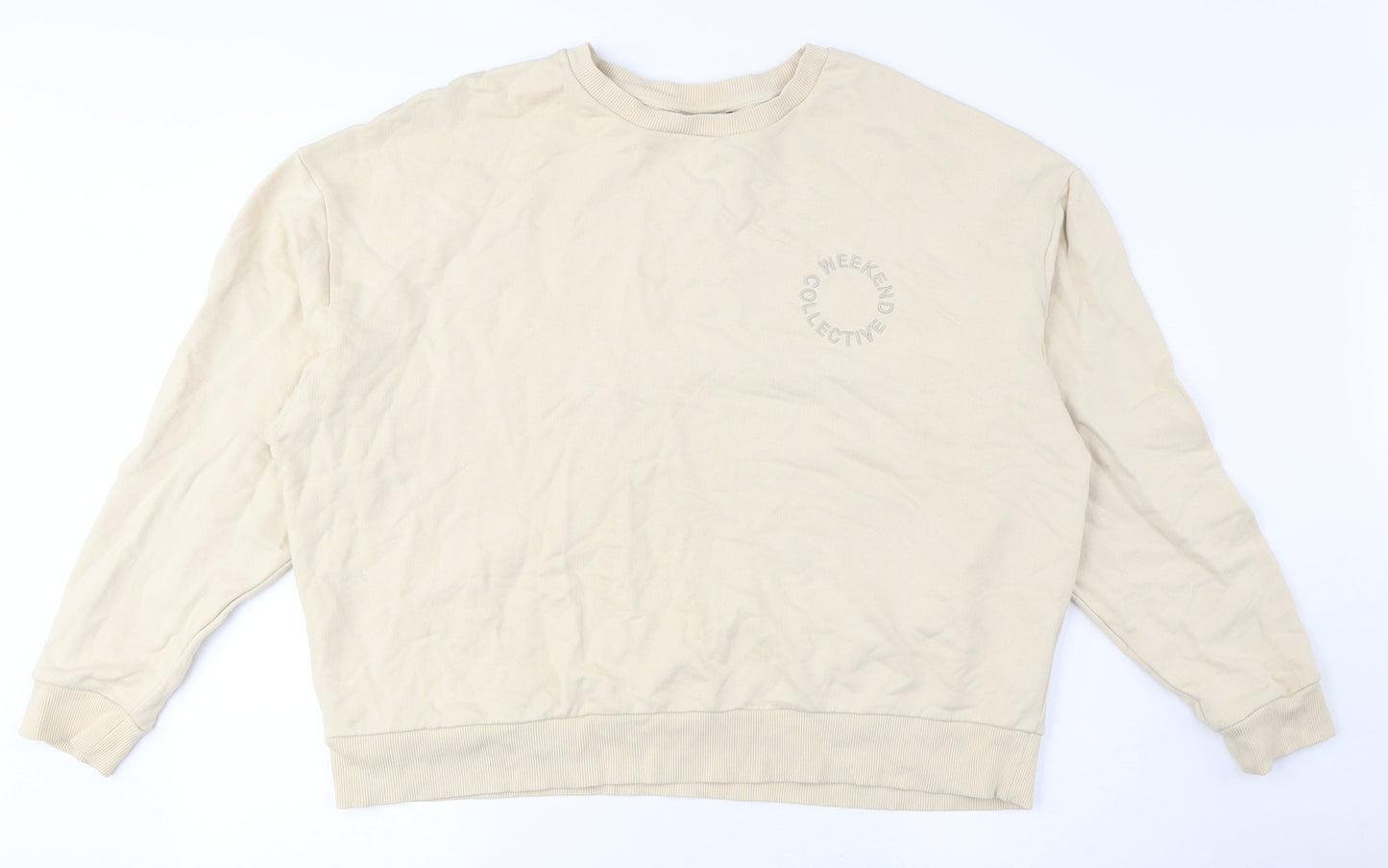 Weekend Collective Women's Beige Pullover Sweatshirt L