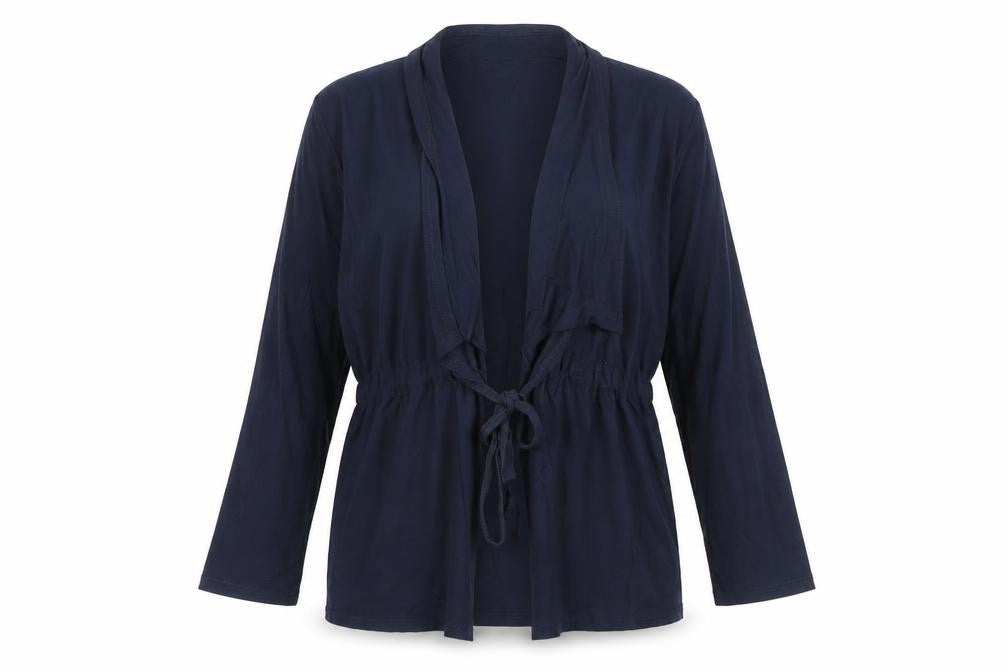MASA Womens Blue V-Neck Viscose Shrug Jumper Size M
