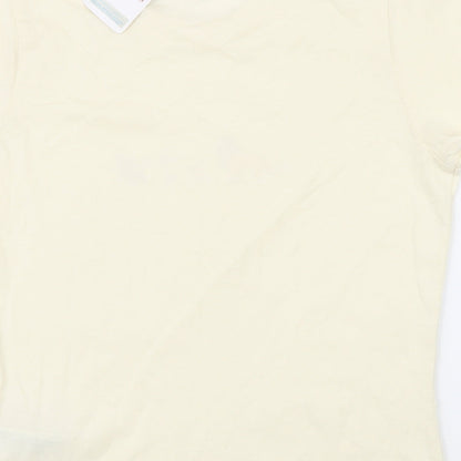 Preloved Disney Womens Ivory 100% Cotton Basic T-Shirt Size S Round Neck - Lion King - Label