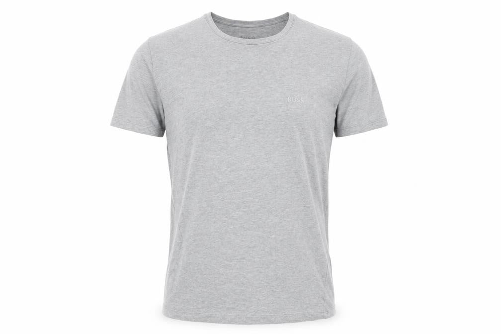 BOSS Mens Grey Cotton Blend T-Shirt Size M Round Neck