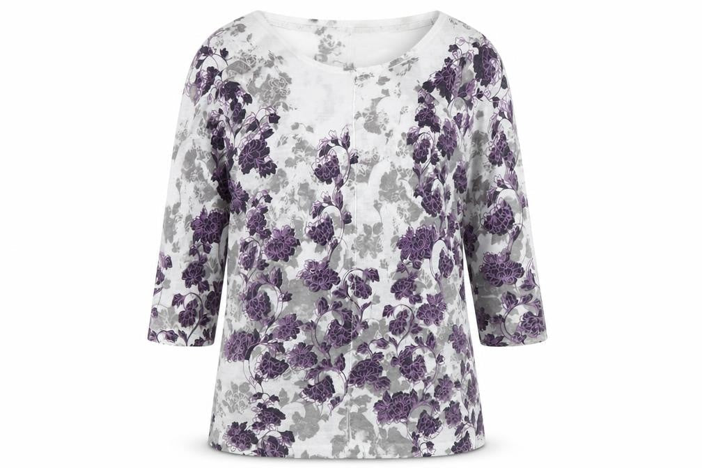 Marks & Spencer Womens White Scoop Neck Floral Acrylic Pullover Jumper Size 12