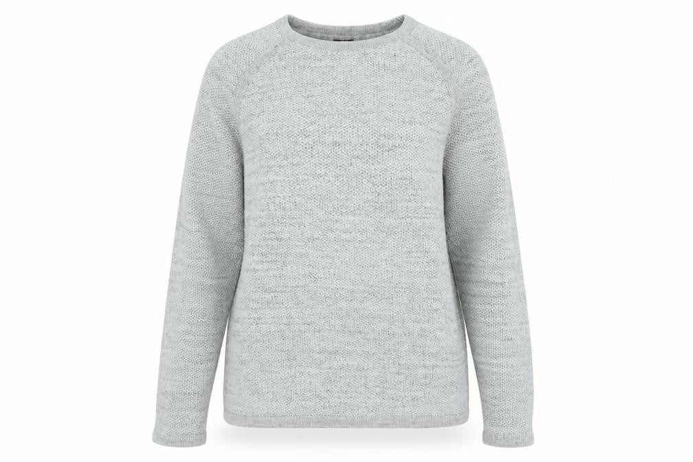 H&M Womens Grey Crew Neck Cotton Pullover Jumper Size L